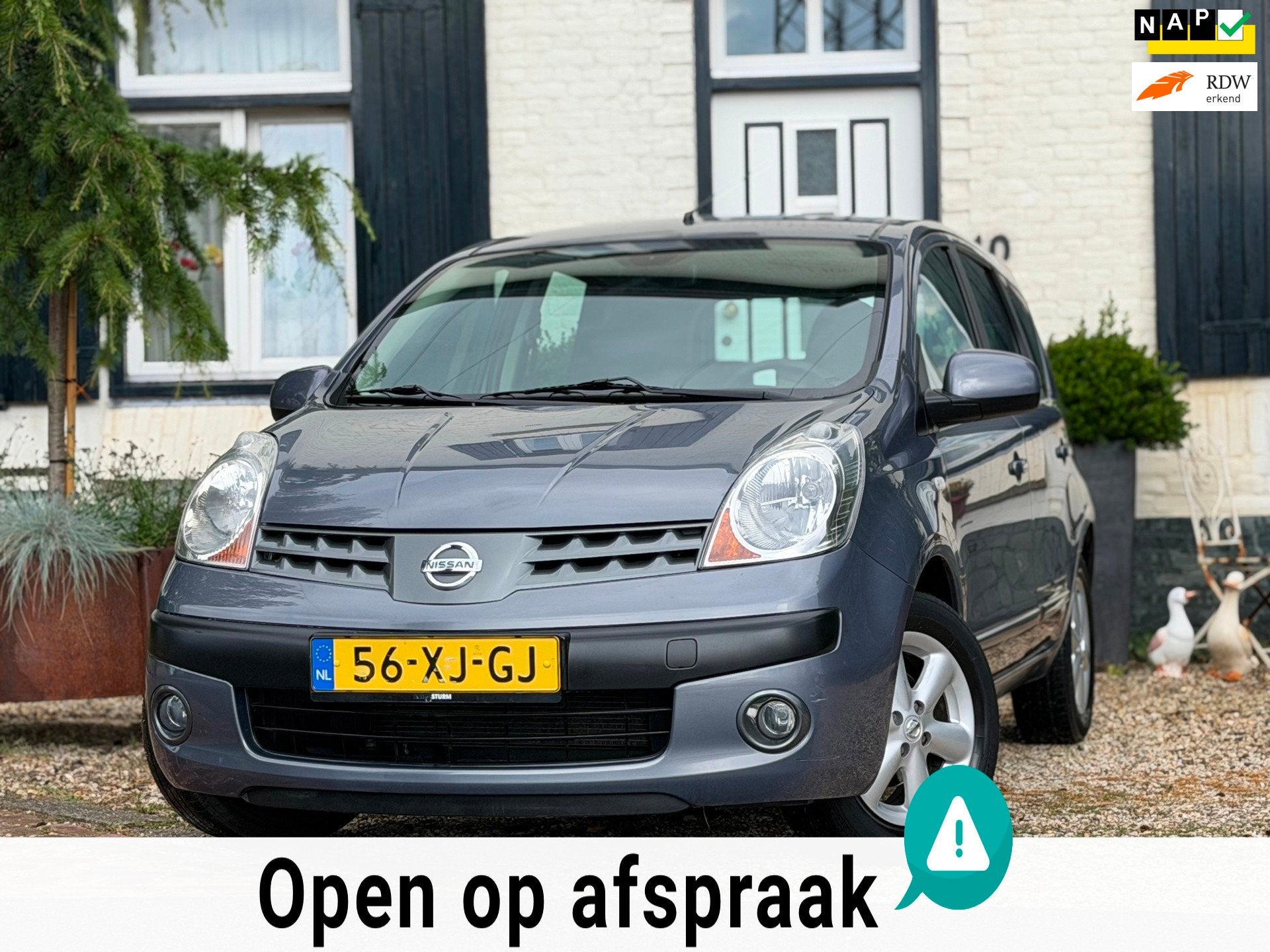 Nissan Note 1.6 Acenta|Automaat|118DKM!|Trekhaak|Nette auto!, Auto's, Gebruikt, 4 cilinders, Blauw, 49 €/maand