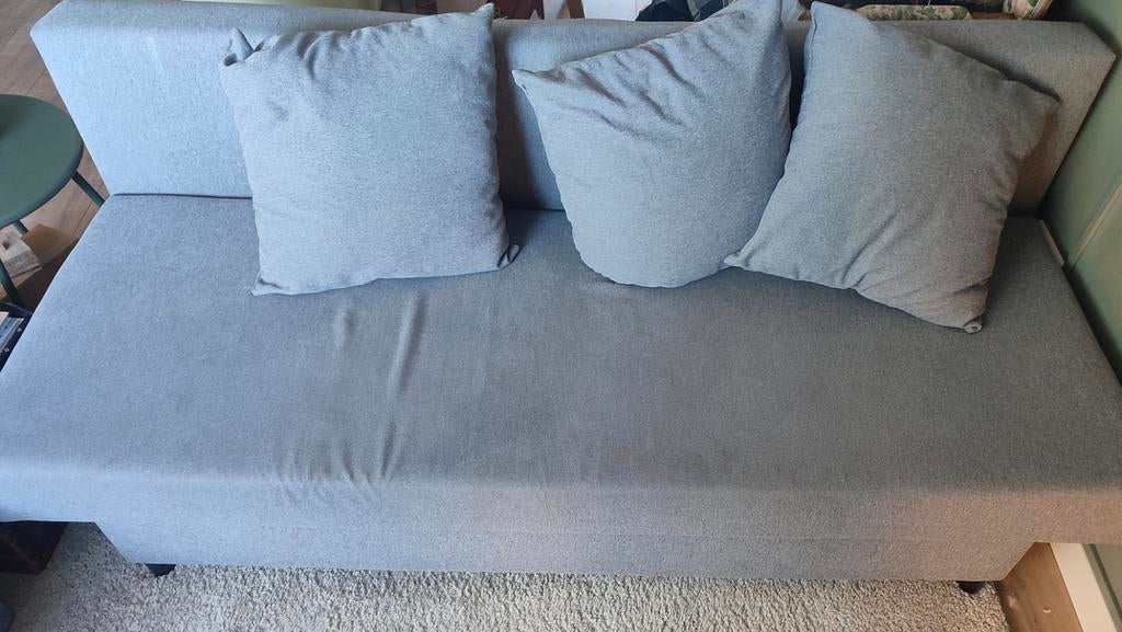 IKEA slaapbank grijs - gratis ophalen Groningen, Ophalen, Gebruikt, Tweepersoons, 140 cm