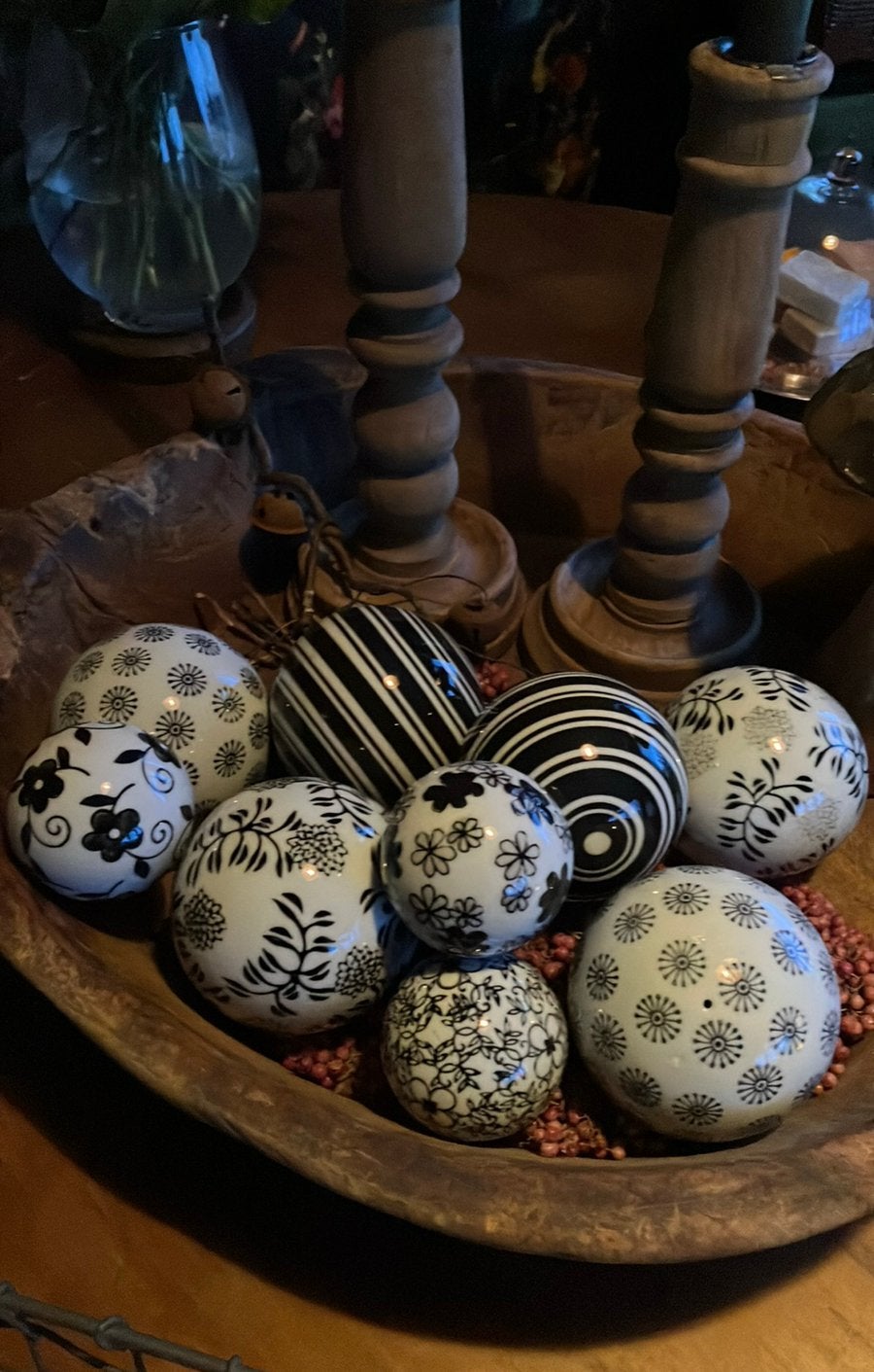 Mooie Porseleinen sier ballen, Ophalen of Verzenden, Zo goed als nieuw
