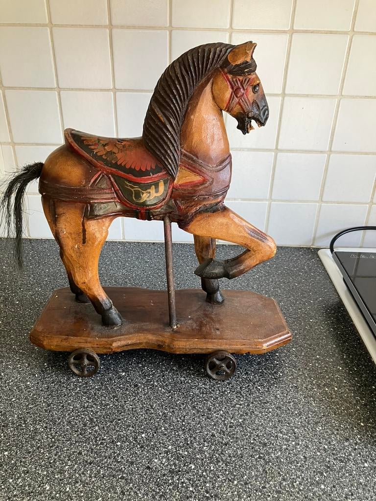 Houten paardje, Antiek en Kunst, Ophalen of Verzenden