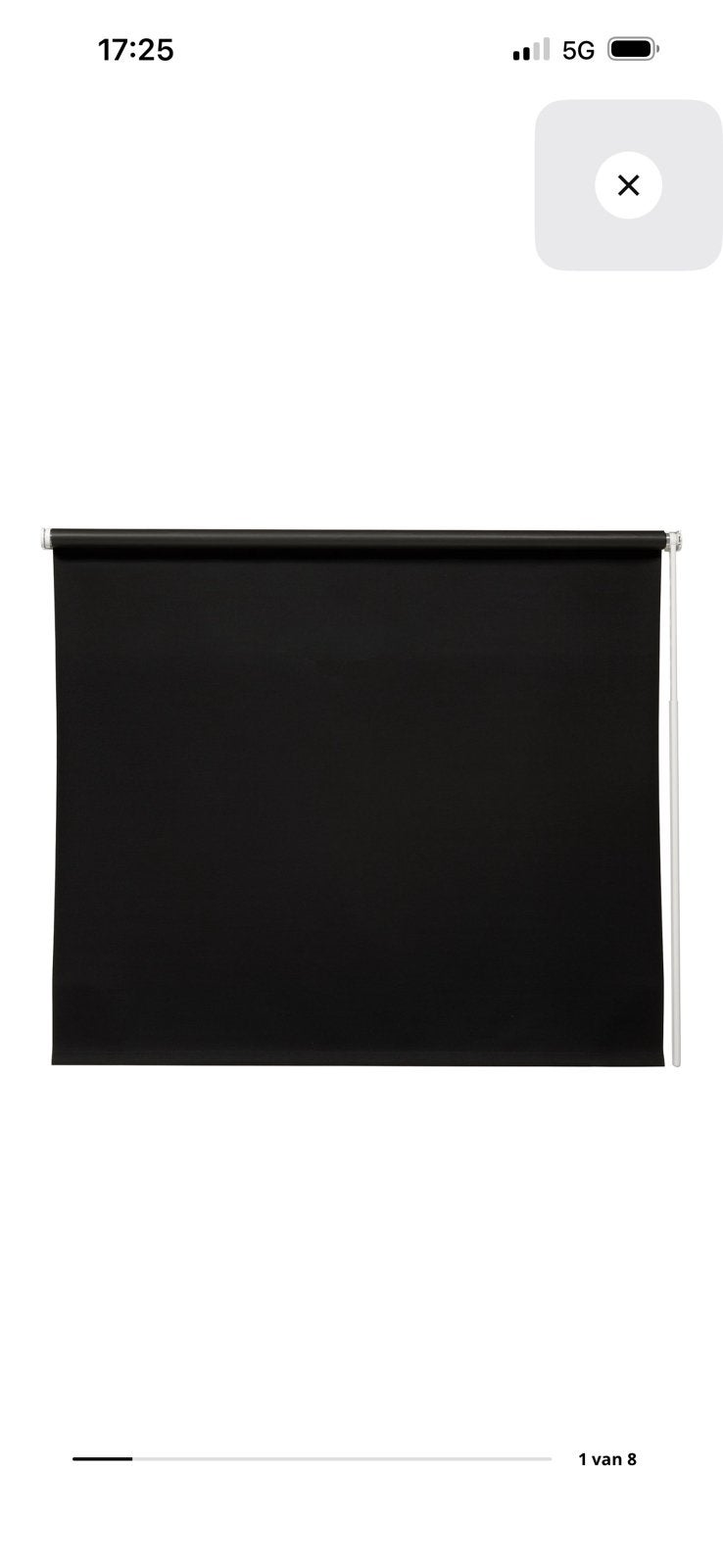 IKEA FRIDANS rolgordijn zwart – 200 cm, Ophalen, Zwart, Zo goed als nieuw, Rolgordijn