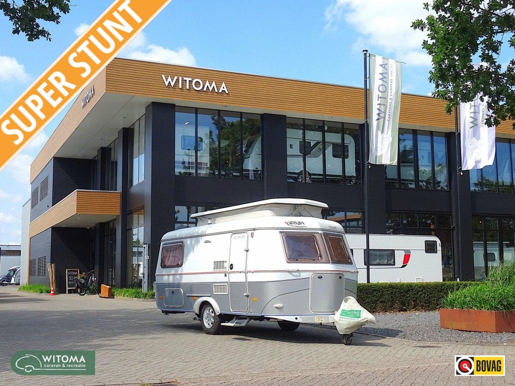 Eriba Troll 552 GT opknapper ! wel netjes !, Caravans en Kamperen, Caravans, Schokbreker, Bedrijf, Tot en met 3, 4 tot 5 meter