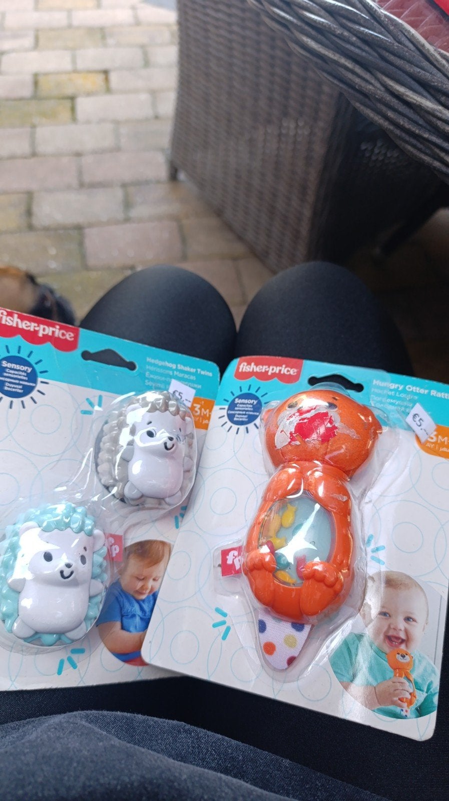 Fisher-Price Rammelaars: Egel Tweeling & Hongerige Otter, Ophalen of Verzenden, Nieuw
