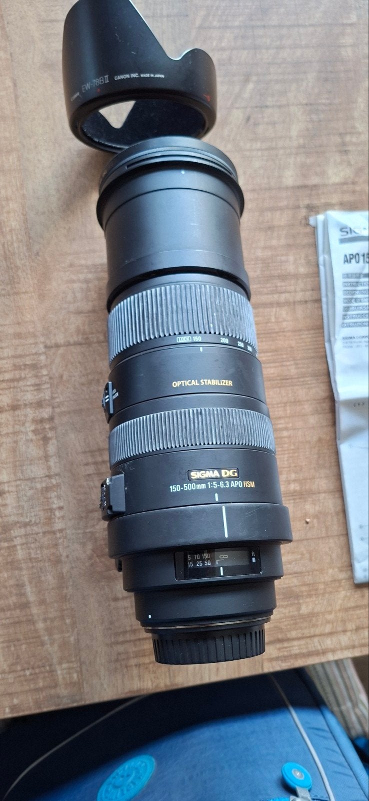 Sigma DC 150-500mm F5-6.3 APO HSM OS Telelens, Statiefgondel, Sigma, Zo goed als nieuw, Canon EF
