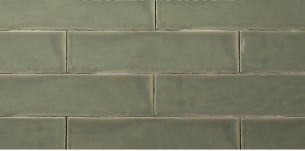 Equipe wandtegel Masia olijf groen, Ophalen, Nieuw, Minder dan 20 cm, 20 tot 40 cm