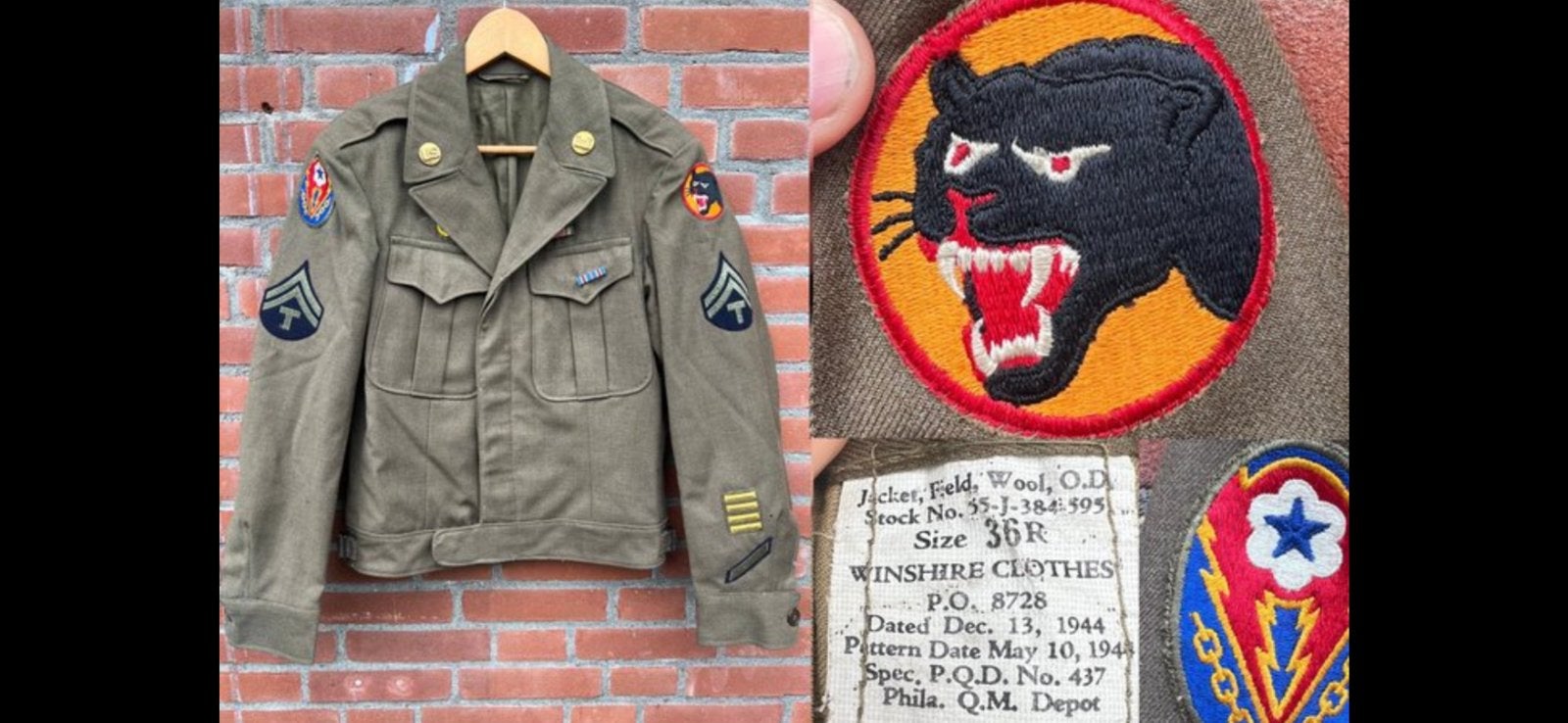 WO2 US Army 66th Infantry 1944 jas, Ophalen