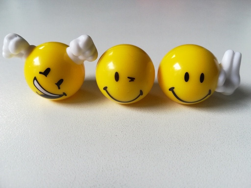 NIEUW:  Smiley's 3 stuks. Hard plastic., Verzamelen, Ophalen of Verzenden, Zo goed als nieuw