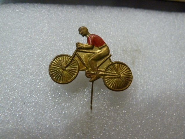 Vintage Fiets Pin - Wielrenner Speldje, Ophalen of Verzenden, Gebruikt, Sport, Speldje of Pin