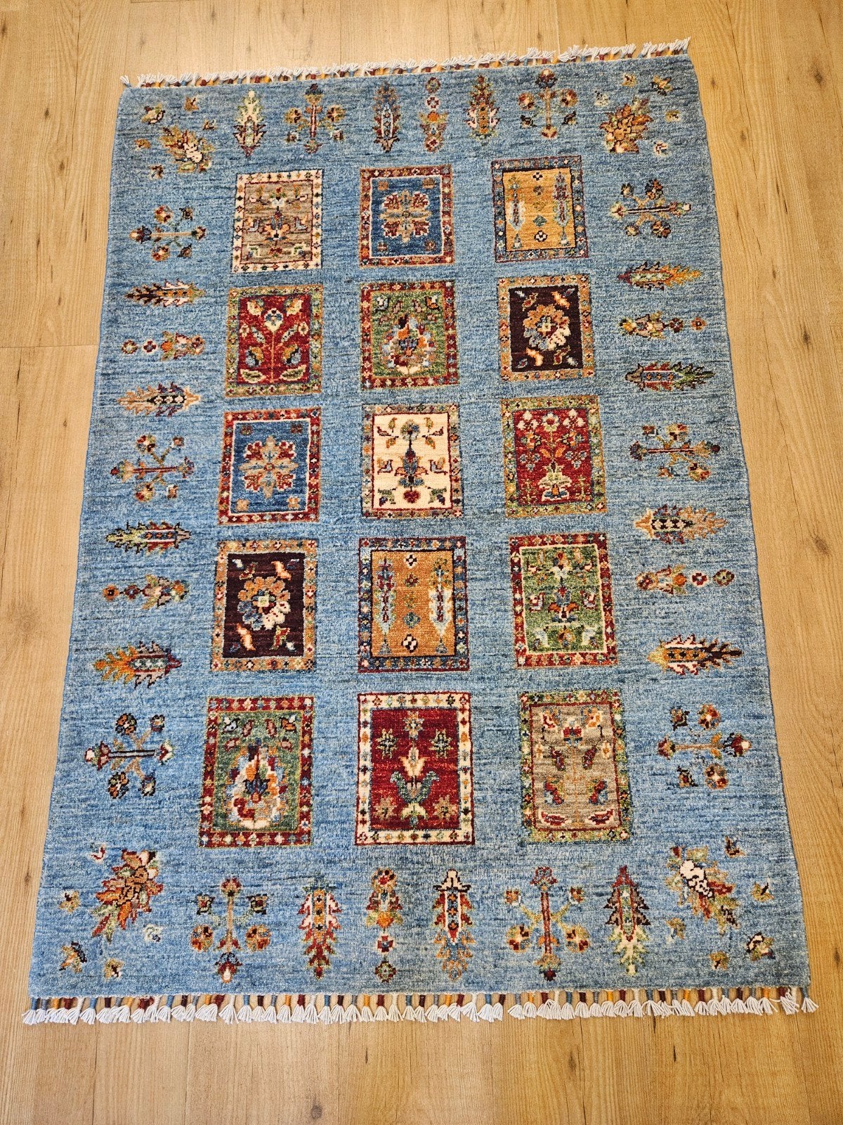 Handgeknoopt oosters tapijt loribaf 146x100, Info@SlatsAntiek.nl, Perzisch, Vof Slats Antiek, Geel