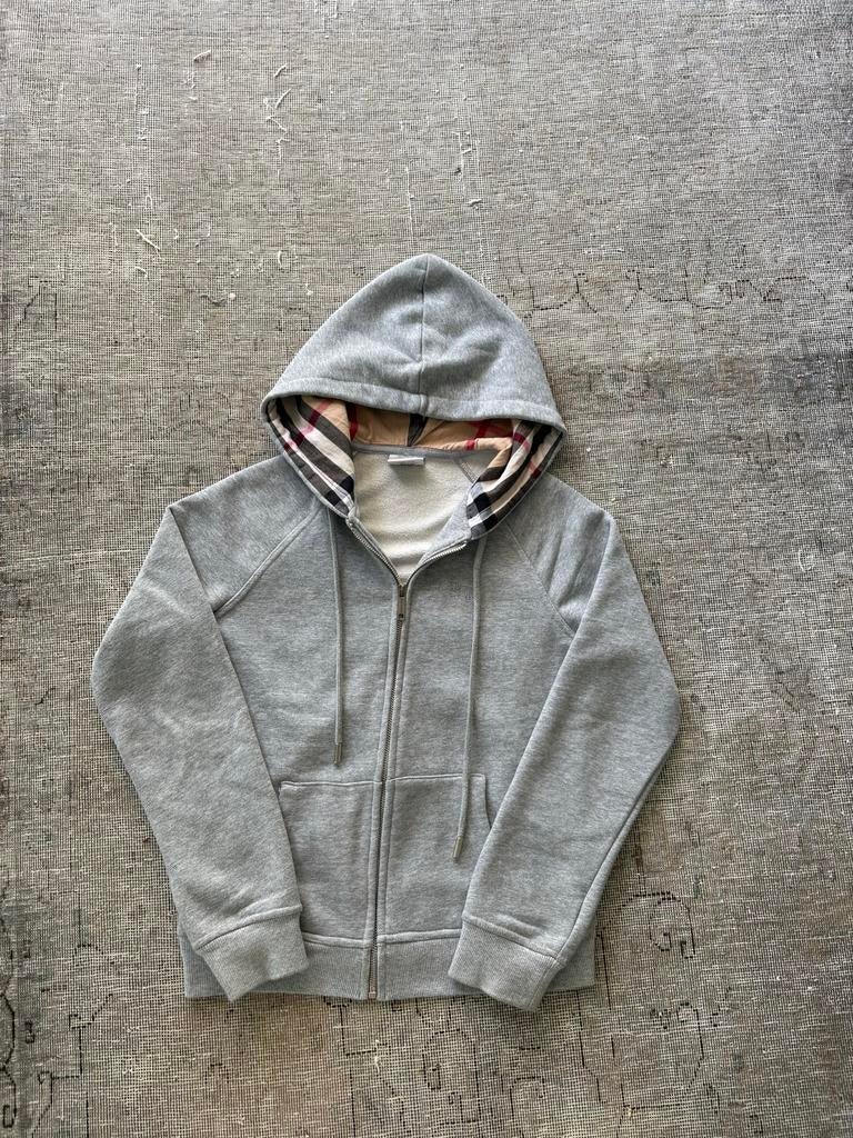 Burberry Grijs Vest met Capuchon - Perfecte Staat (XS), Ophalen of Verzenden, Zo goed als nieuw, Maat 34 (XS) of kleiner, Grijs