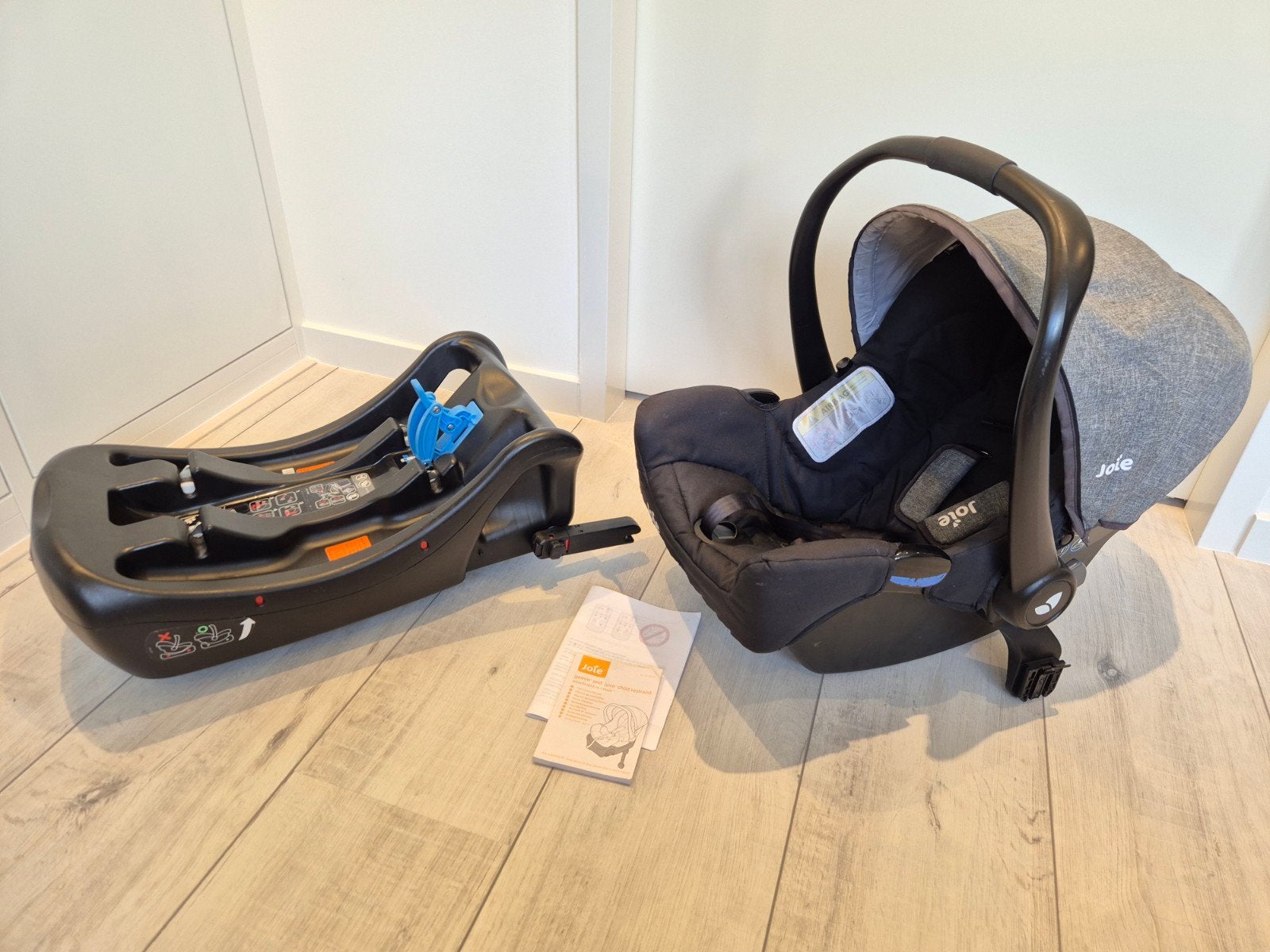 Joie I-Gemm autostoel + Joie I-base, Gebruikt, Isofix, 0 t/m 13 kg, Ophalen