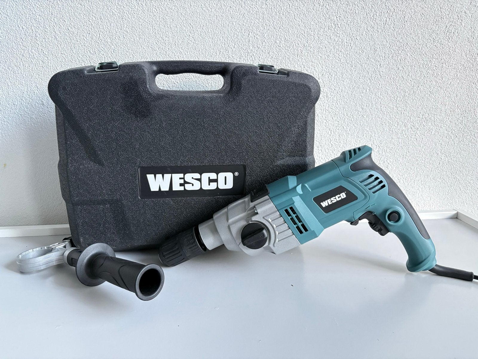Wesco WS3168K Klopboormachine 1050W – Met Koffer, 600 watt of meer, Boor- en/of Breekhamer, Ophalen of Verzenden, Zo goed als nieuw
