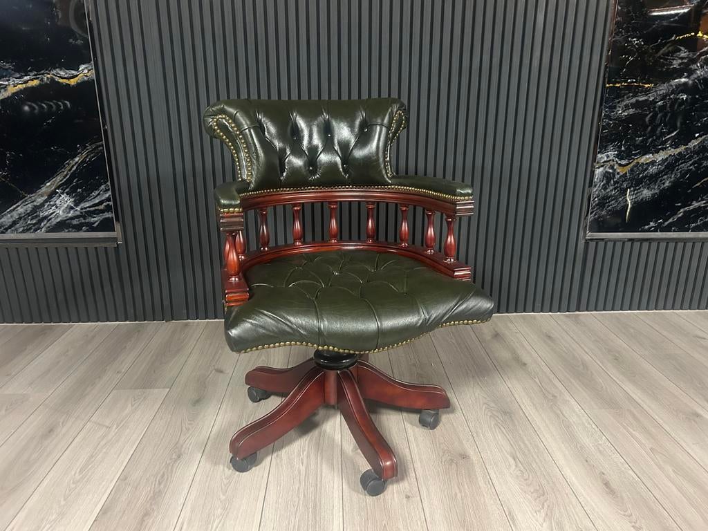 Captian’s Chair Chesterfield Bureaustoel!!, Ophalen of Verzenden