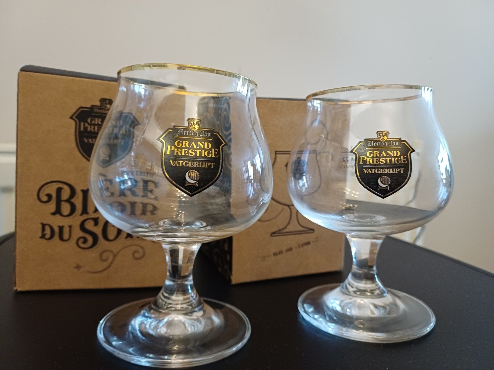 Hertog Jan Grand Prestige Vatgerijpt bierglazen (2 stuks), Ophalen, Nieuw, Overige merken, Glas