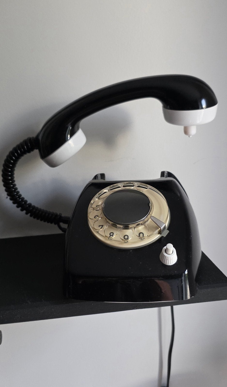 Unieke Telefoonlamp - Vintage Design met Draaischijf, Antiek en Kunst, Ophalen of Verzenden