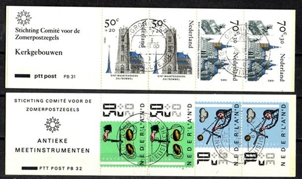 Nederland Postzegelboekje nr. 31-32 gestempeld, Verzenden, Na 1940, Gestempeld