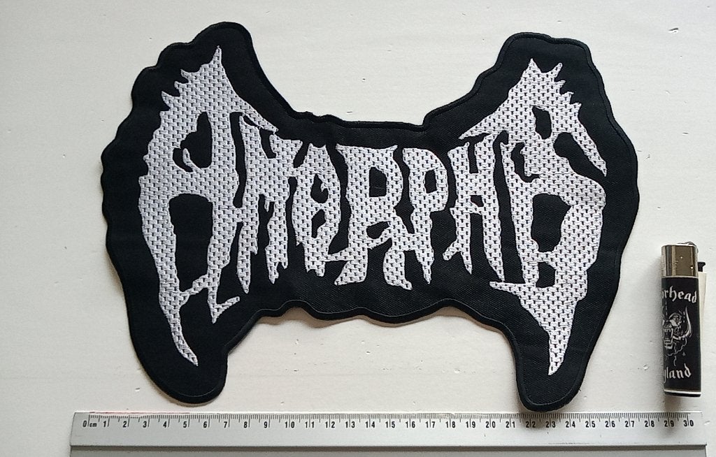 Amorphis zeer mooie shaped backpatch 29x 20.5 cm patch metal, Verzenden, Nieuw, Kleding