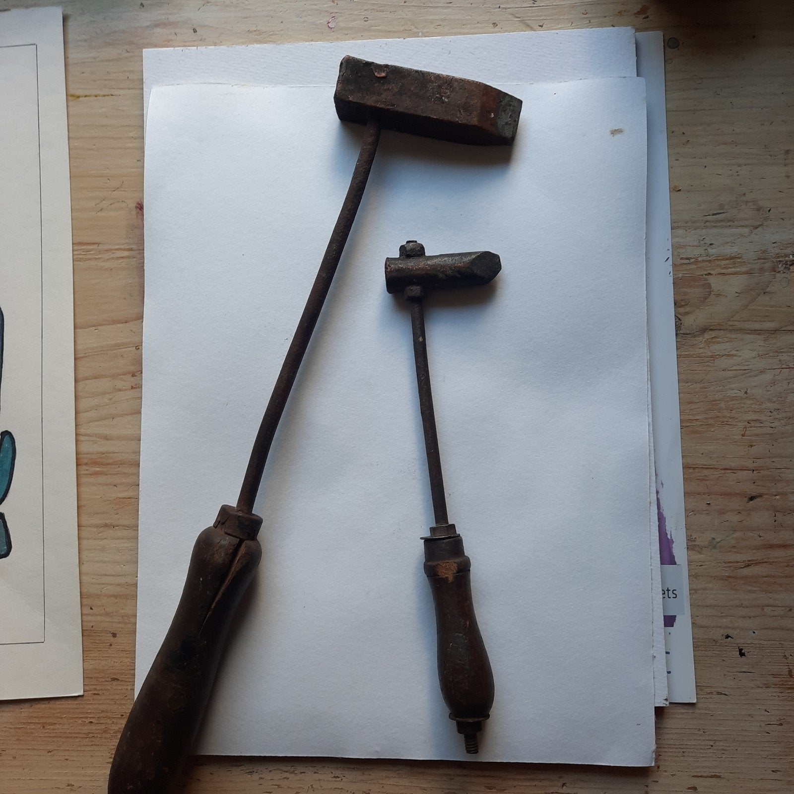 Antieke soldeerhamers - Set van 2, Antiek en Kunst, Ophalen