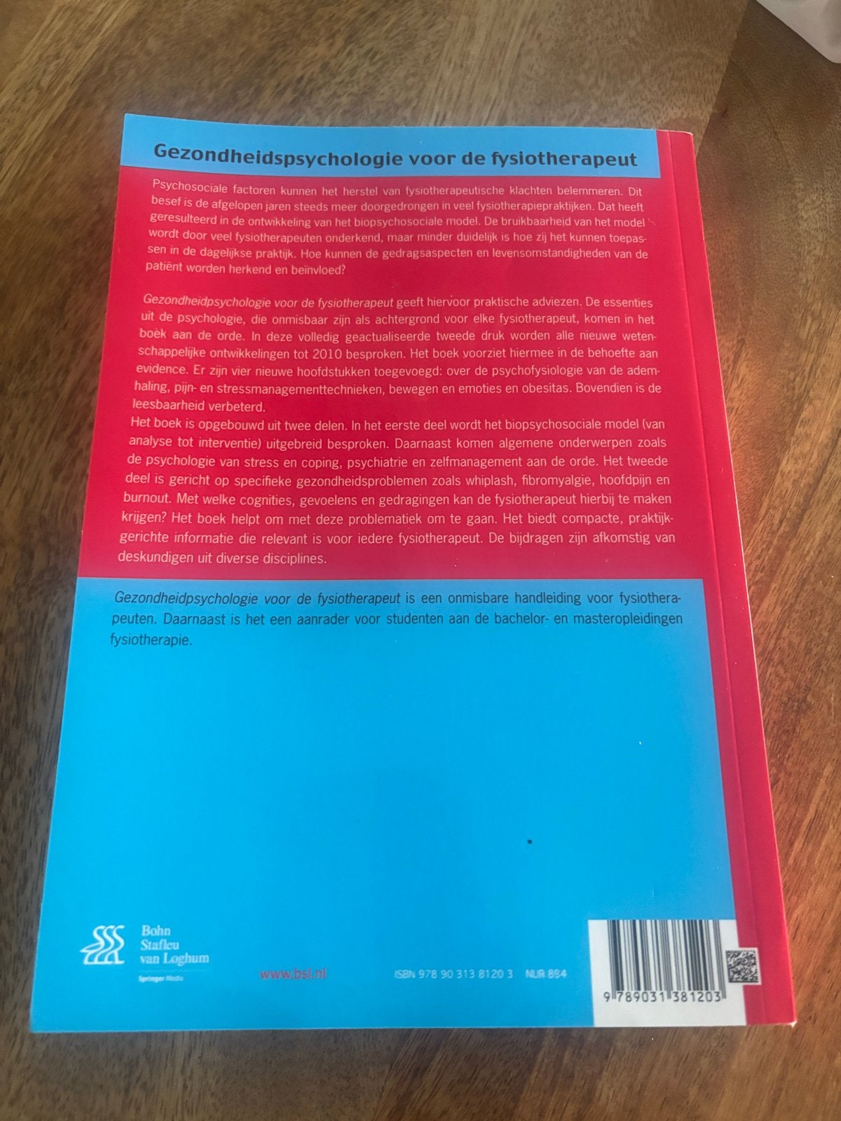 Gezondheidspsychologie voor de fysiotherapeut, Ophalen, Gamma, Zo goed als nieuw, HBO