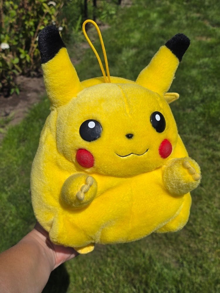 Vintage Pikachu Pluche Rugzak - Origineel Nintendo 1999, Geel, Overige typen, Ophalen of Verzenden, Pokémon