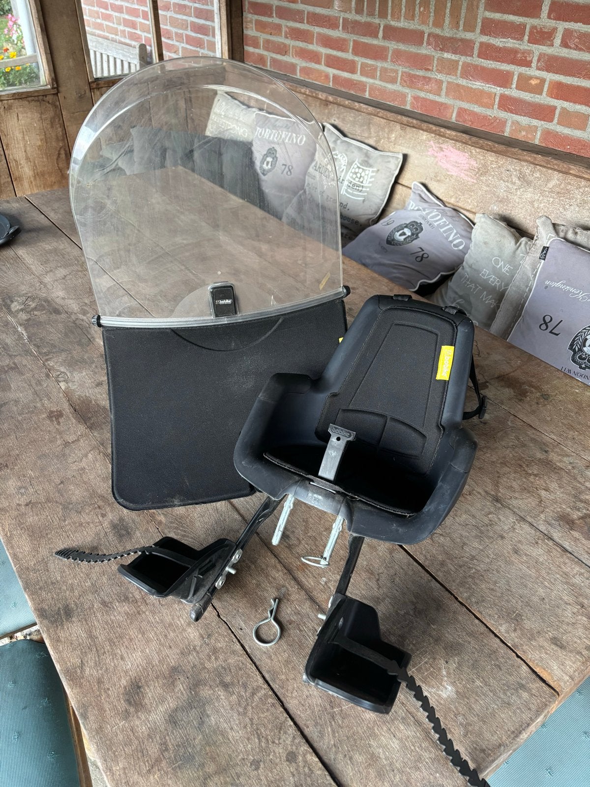 Bobike Fietsstoel Voorzitje met Windscherm, Voorzitje, Ophalen of Verzenden, 0 t/m 13 kg, Gebruikt