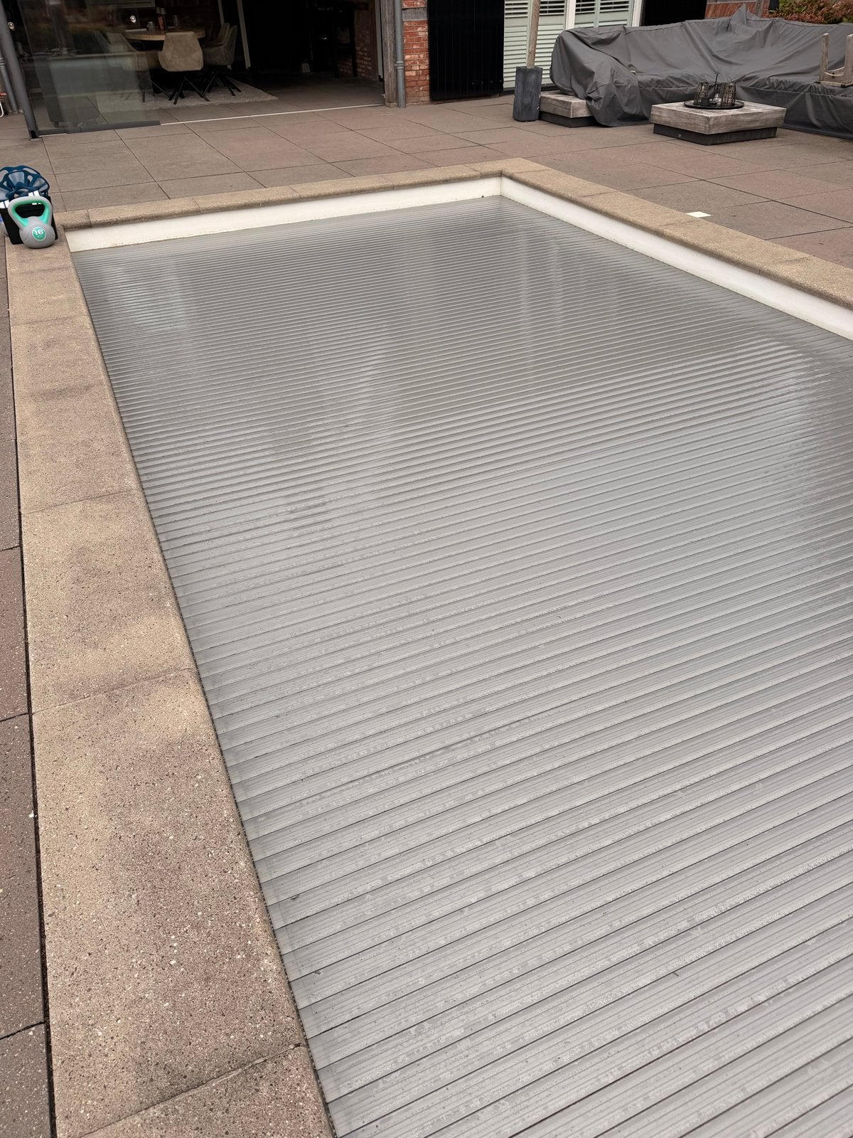 Lamellen 9x3,8 solar zilver voor zwembadafdekking, Gebruikt, Minder dan 80 cm, 300 cm of meer, Ophalen of Verzenden
