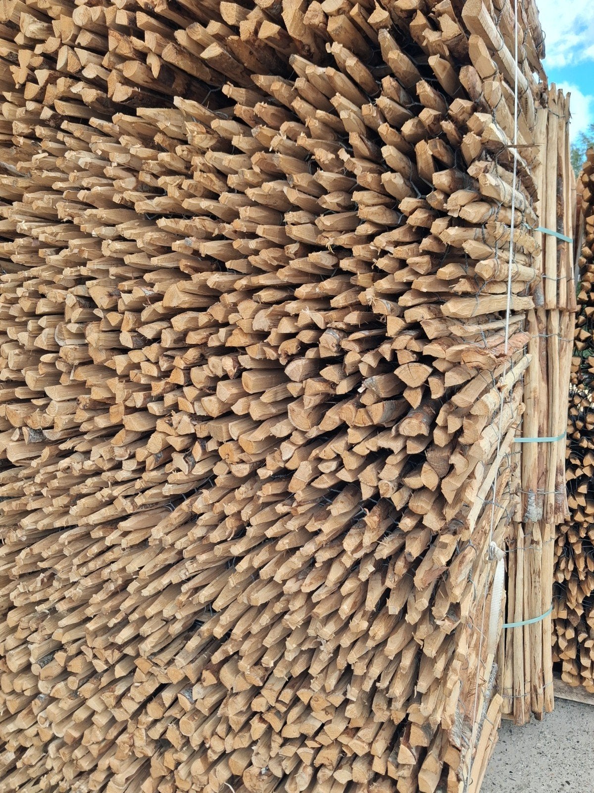 Kastanjehouten frans hekwerk, schapenhek, 120cm hoog 7/8cm, Ophalen, Nieuw, Hout, Overige typen