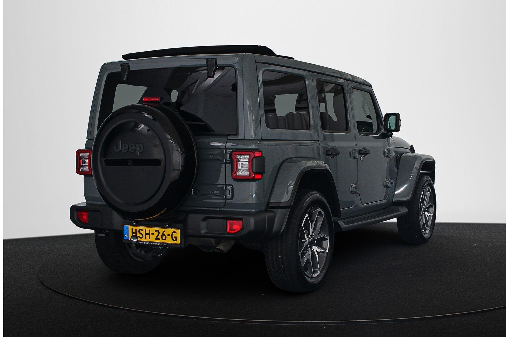 Jeep Wrangler Unlimited 4xe 380 Sahara / Schuifdak / Facelif, Auto's, Jeep, Automaat, 4 cilinders, Cabriolet, Bedrijf