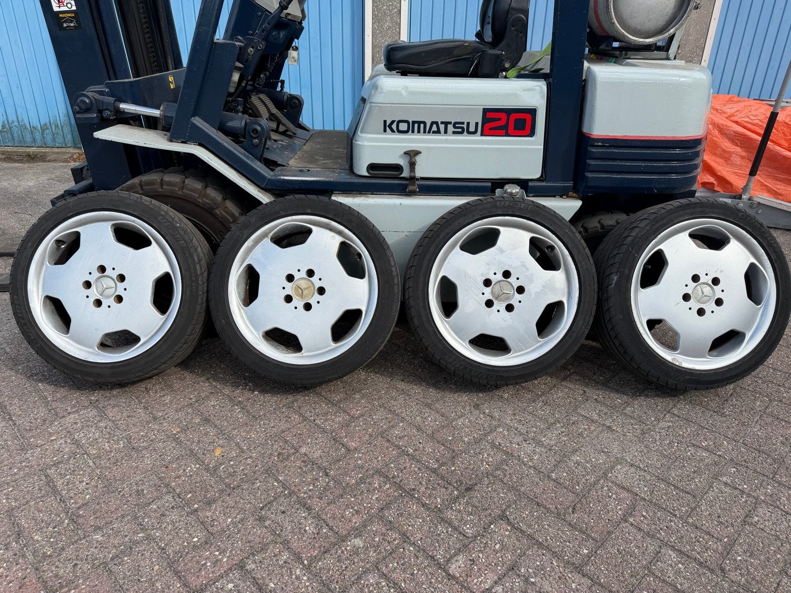 Mercedes Monoblock Monaco 17 inch velgen met NIEUWE banden, Ophalen, 215 mm, Banden en Velgen, Nieuw