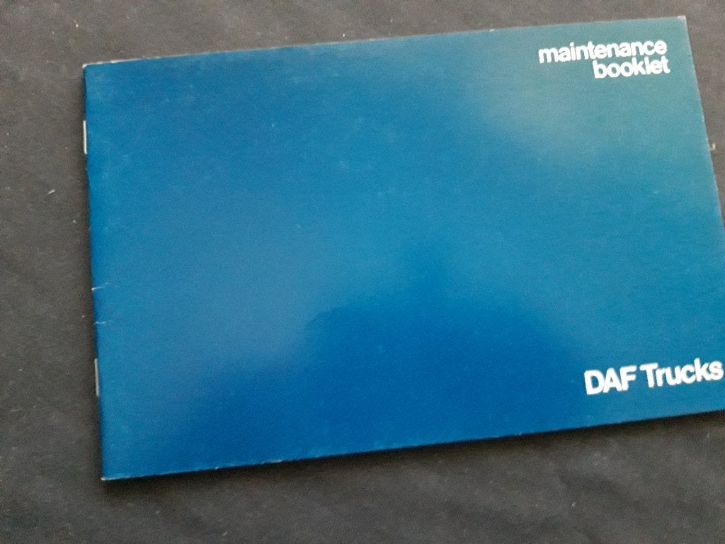 Onderhoudsboekje DAF Trucks - jaren 80 - blanco , NIEUW !, Auto diversen, Ophalen of Verzenden