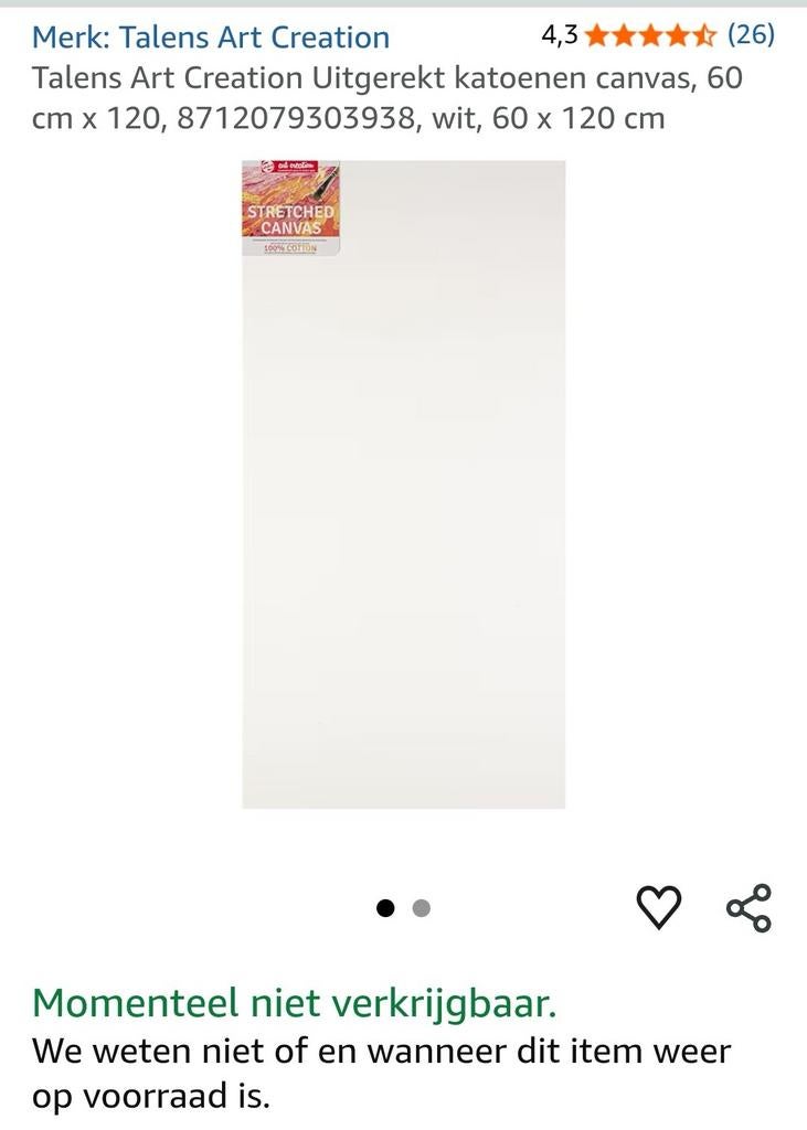 3 nieuwe schildersdoeken 120 x 60 - canvas en katoen, Minder dan 30 cm, Radiator, Nieuw, Minder dan 60 cm