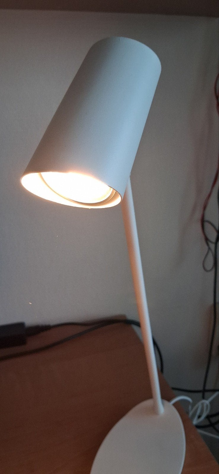Moderne witte tafellamp - Bureaulamp met schakelaar, Bureaulamp, Gebruikt, E14 (klein), Wit
