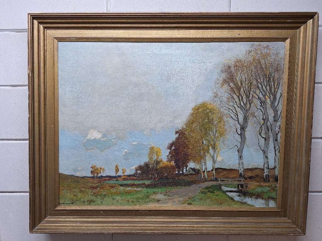 Landschap op de Veluwe   Xeno Munninghoff, Antiek en Kunst, Ophalen of Verzenden
