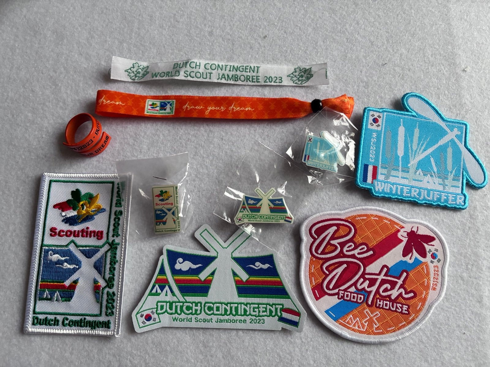 Wereld jamboree 2023 Nederlands contingent items, Ophalen of Verzenden, Nieuw, Embleem, Speld of Insigne