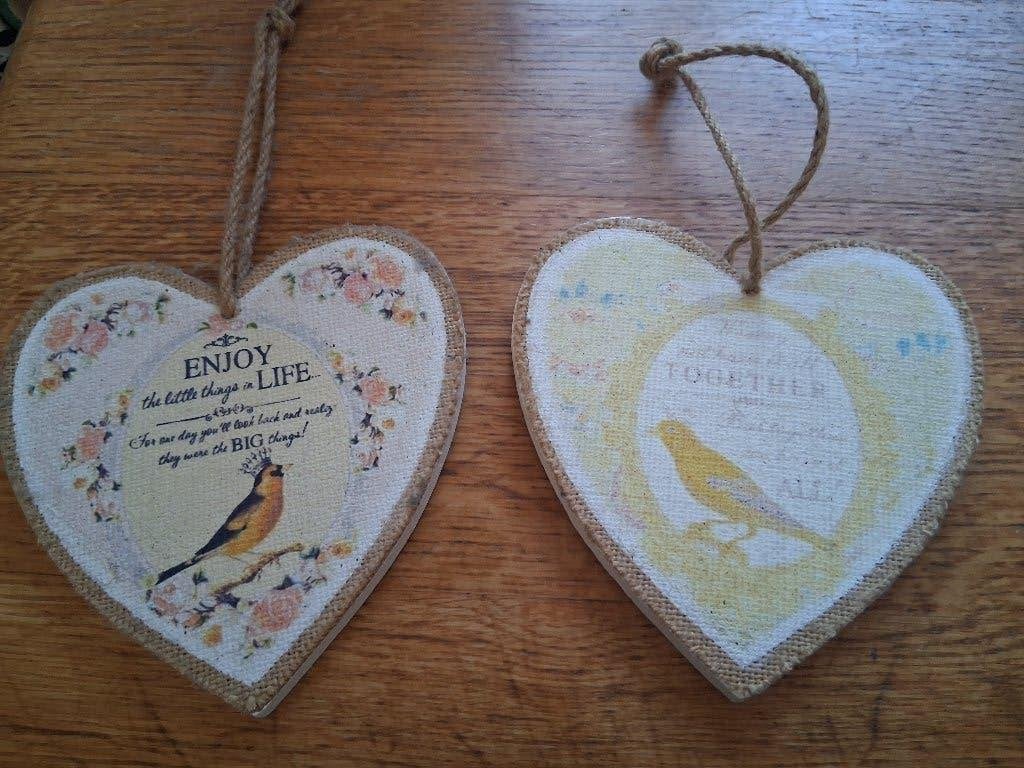 houten schilderijtjes met vogels erop, Ophalen
