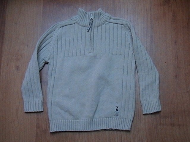 C&A beige schipperstrui / trui voor jongen met rits maat 116, Gebruikt, C&A, Trui of Vest, Ophalen of Verzenden