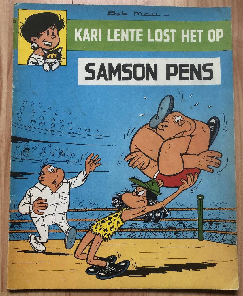 BOB MAU - KARI LENTE LOST HET OP - SAMSON PENS - 1968, Eén stripboek, Ophalen of Verzenden, Zo goed als nieuw