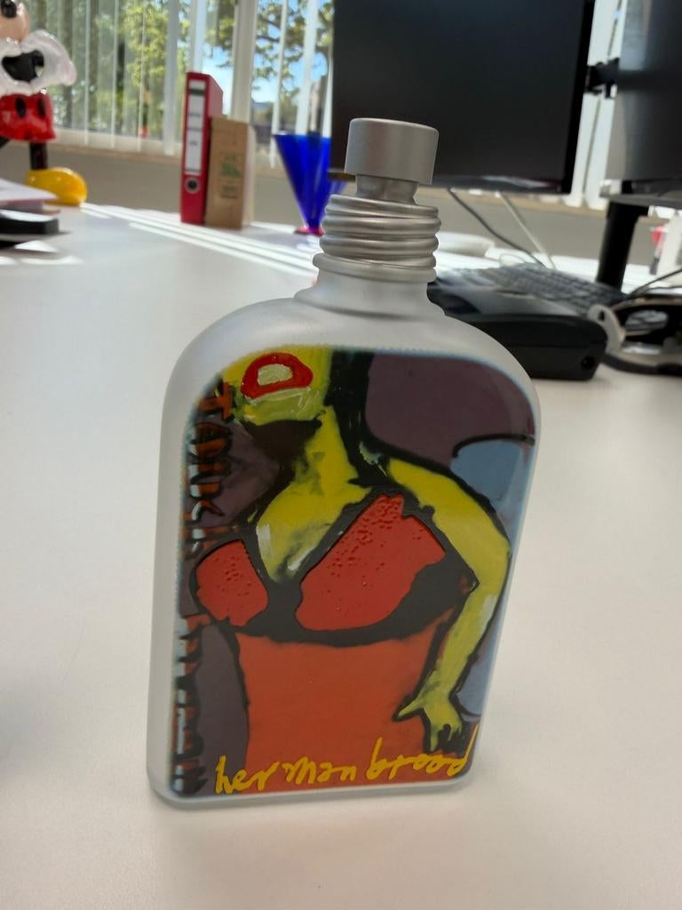 Herman brood parfum set van 2 ( leeg), Ophalen, Nieuw, Parfumfles