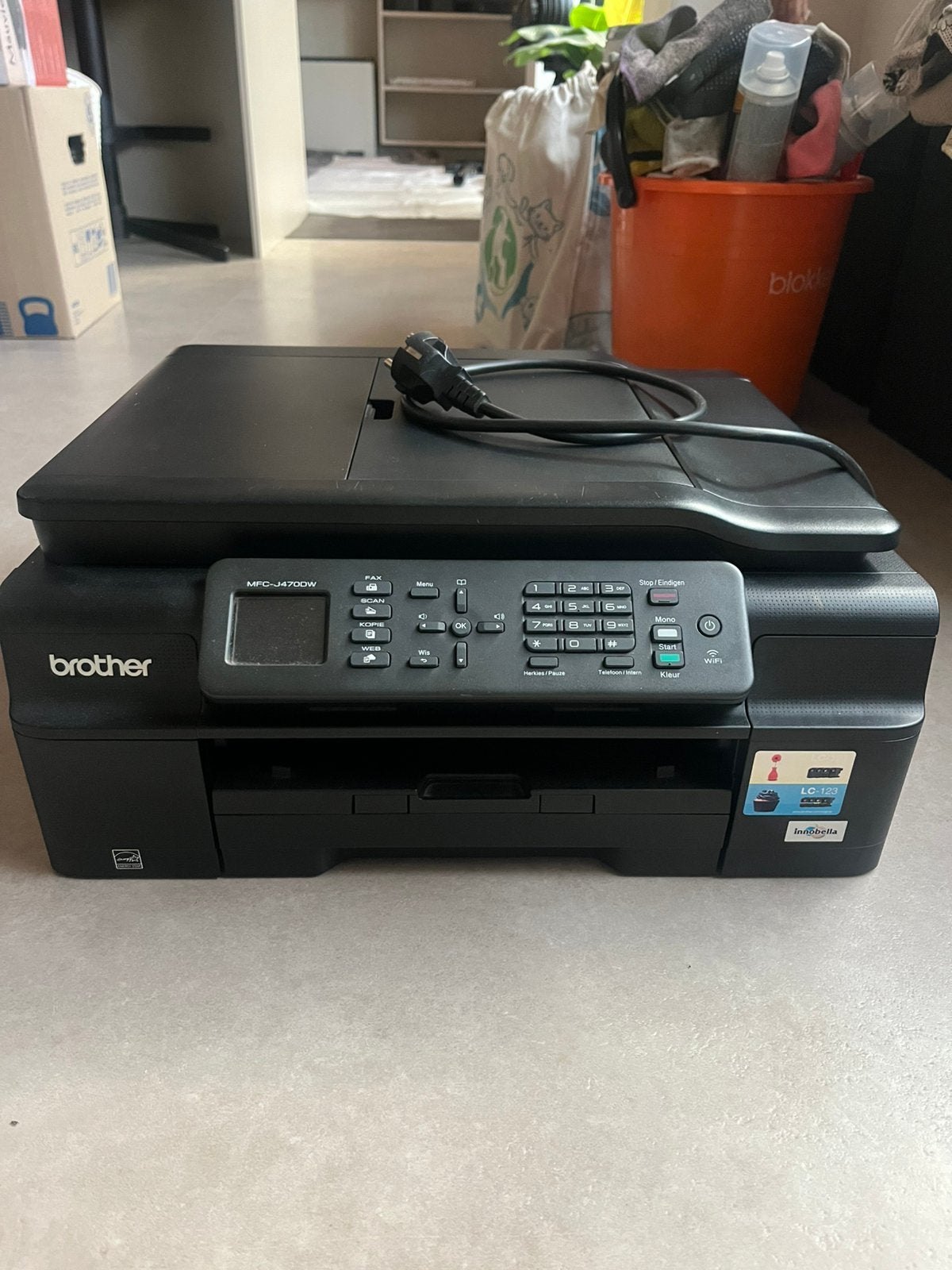 Gratis Brother MFC-J470DW printer – defect / voor onderdelen, Computers en Software, Ophalen, Gebruikt, All-in-one