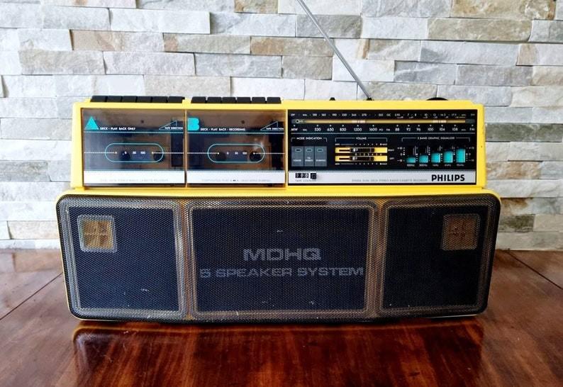 Philips vintage 80s ghettoblaster, verzamelaarsobject, Ophalen, Philips