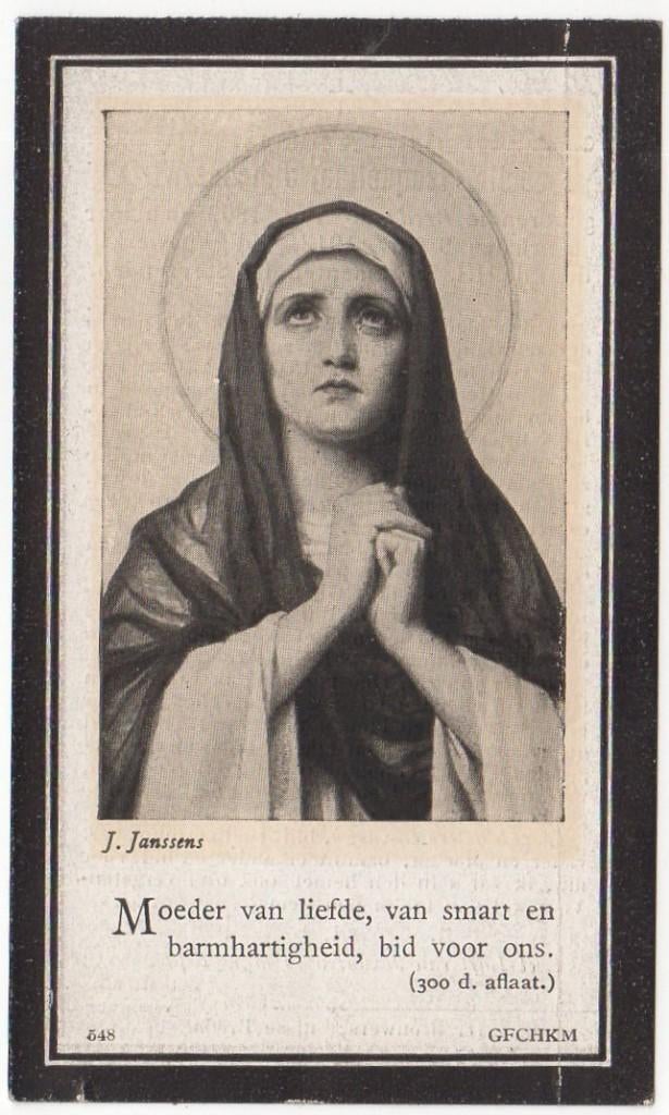 Isabella J.J. Wirtz 1899 Breda + 1918 Breda, 19 jaar oud, Verzenden