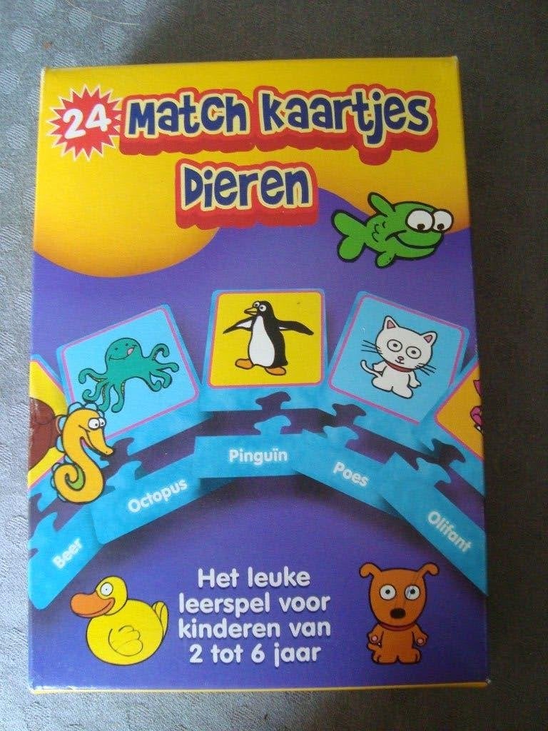 24 match kaartjes leerspel, Ophalen of Verzenden, Zo goed als nieuw