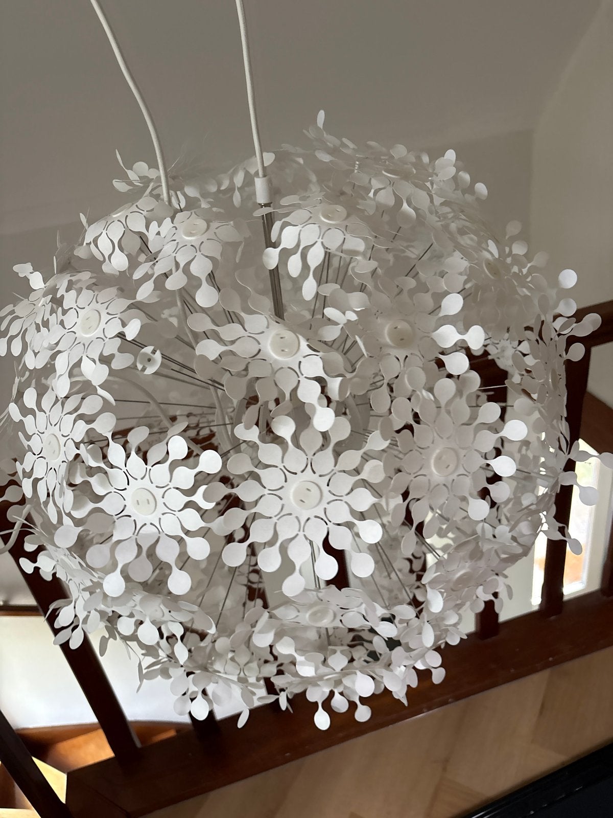 IKEA Maskros hanglamp - Witte bloem lamp, Huis en Inrichting, Ophalen, Gebruikt, Kunststof, E27 (groot)