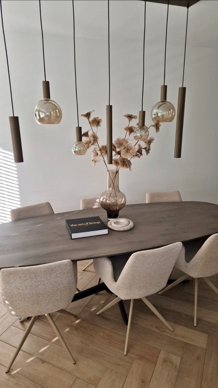 Deens ovaal massief eiken eettafel, Ophalen, Eikenhout, 200 cm of meer, 50 tot 100 cm