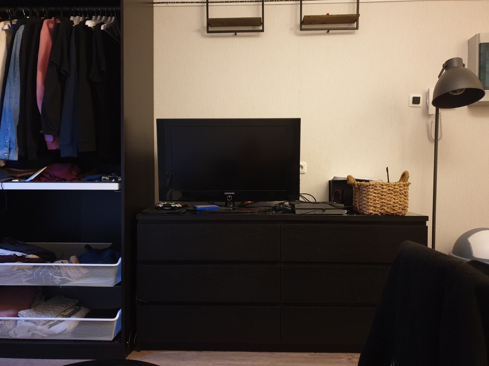 Ikea ladekast zwart - Ruime opbergoplossing, Gebruikt, 100 tot 150 cm, 5 laden of meer, Ophalen of Verzenden