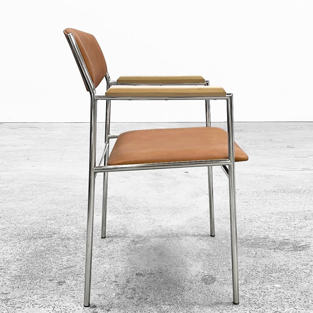 Vintage Gijs vd Sluis stoel, info/prijs/aantal >beschrijving, Ophalen, Gebruikt, Bruin, Hout