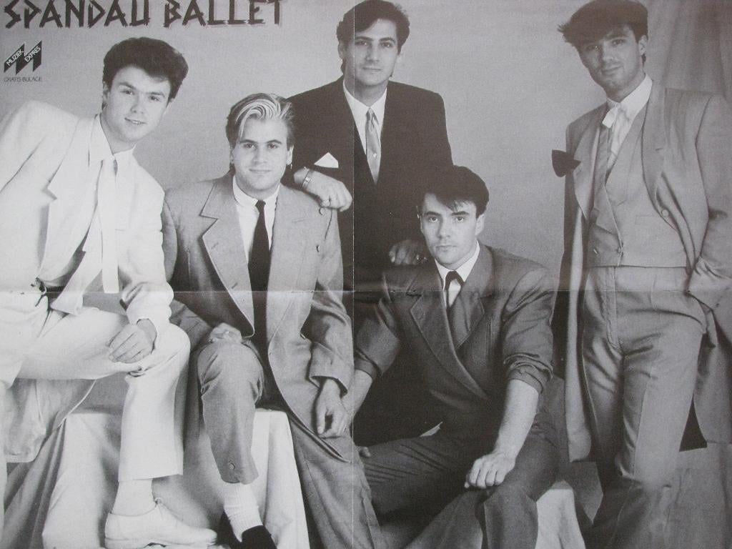 Vintage Zwart / Wit Poster - Spandau Ballet 50 x 40 cm, Verzenden, Gebruikt, Poster, Artwork of Schilderij