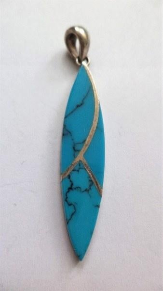 Prachtige zilveren hanger met howliet (7906-1082), Ophalen, Zo goed als nieuw, Zilver, Zilver