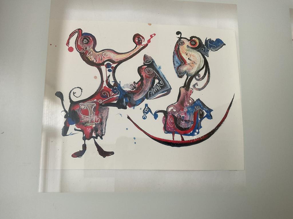 Jan te Wierik 3 x schilderij in 1 lijst, Antiek en Kunst, Ophalen of Verzenden