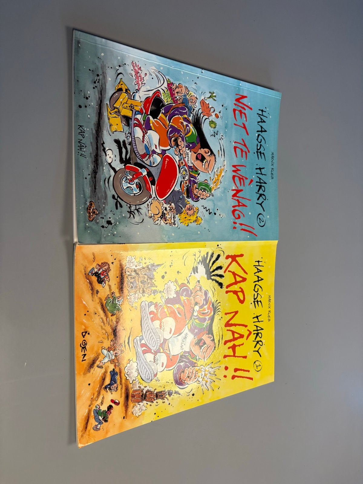 Haagse Harry: Met je weinag!! & Kap Nâh!! (2 stripboeken), Meerdere stripboeken, Ophalen of Verzenden, Gelezen